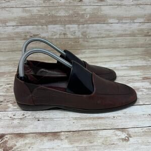 Cole Haan Brown Leather Round Toe Slip On Casual Flats Women's 8.5AA